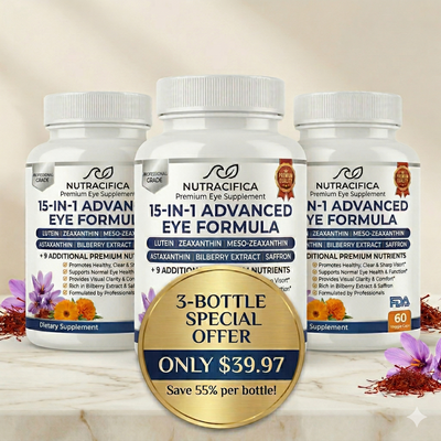 Nutracifica 15-in-1 Advanced Eye Formula - 3 Bottles Special Offer